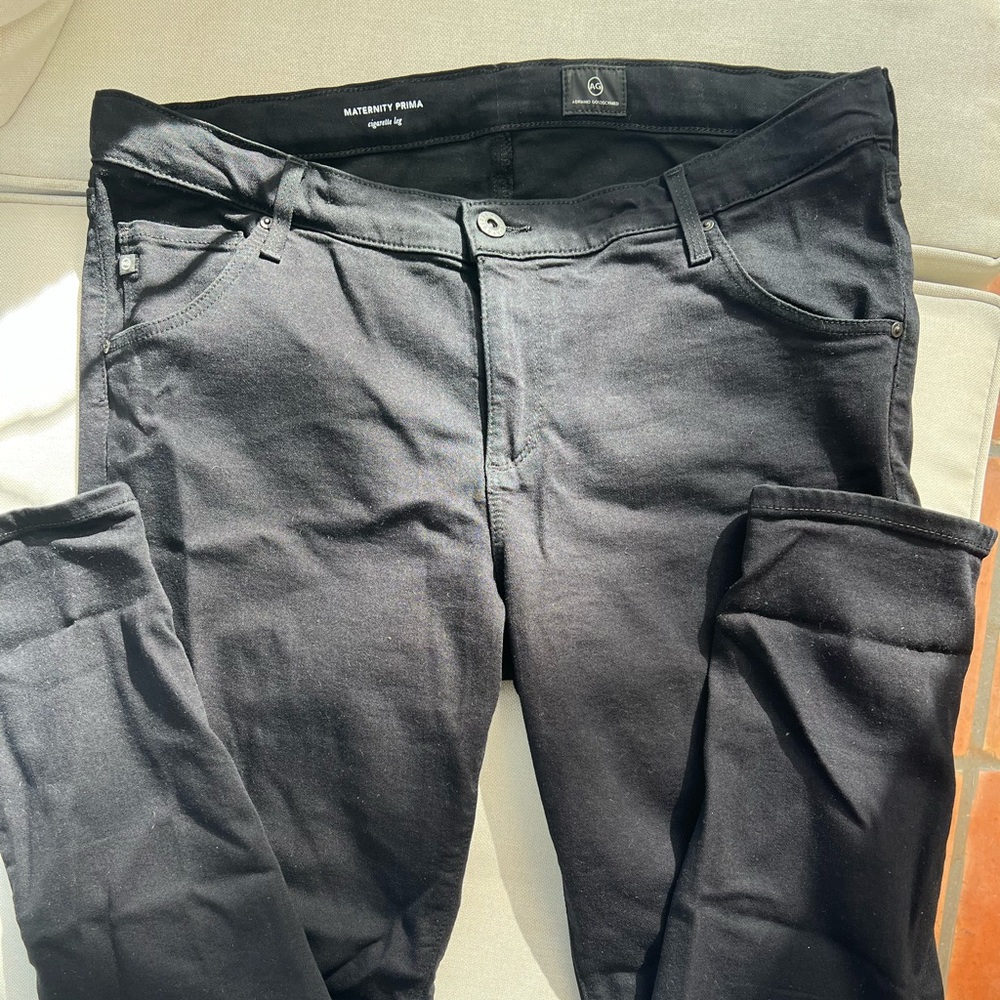 Black AG Maternity Prima Ankle Jeans 32